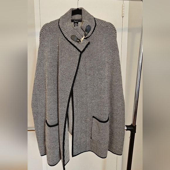 Cejon Women's Bird's Eye Riding Cape Poncho With Welt Pockets - Picture 1 of 9